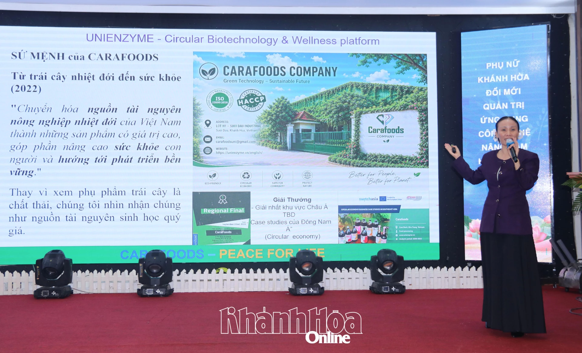 Đại diện doanh nghiệp chia sẻ kinh nghiệm trong phát triển kinh tế tuần hoàn.