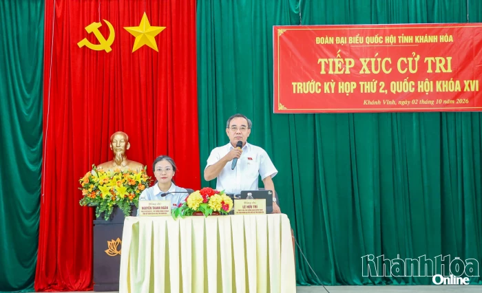 Đại biểu Quốc hội tỉnh Khánh Hòa tiếp xúc cử tri 5 xã khu vực Khánh Vĩnh
