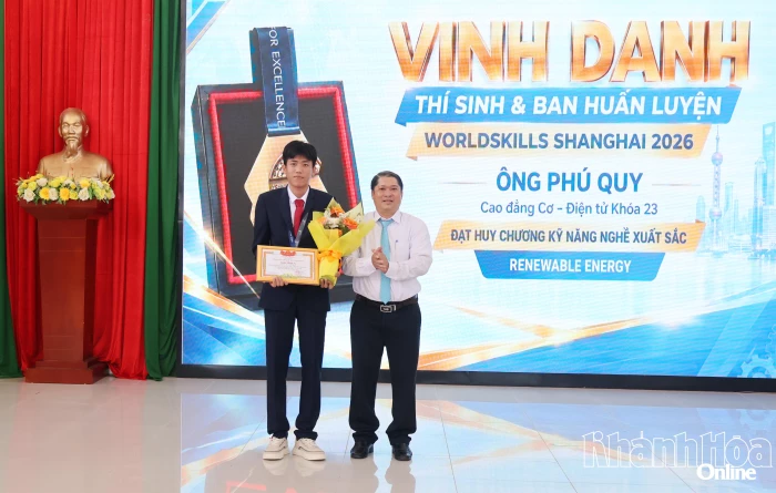 Vinh danh thí sinh, ban huấn luyện đạt thành tích tại Kỳ thi Kỹ năng nghề thế giới 2026