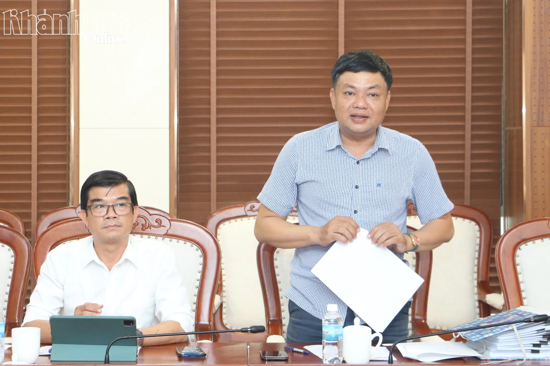 Ông Lê Văn Hoan - Phó Chủ tịch Ủy ban MTTQ Việt Nam tỉnh phát biểu.