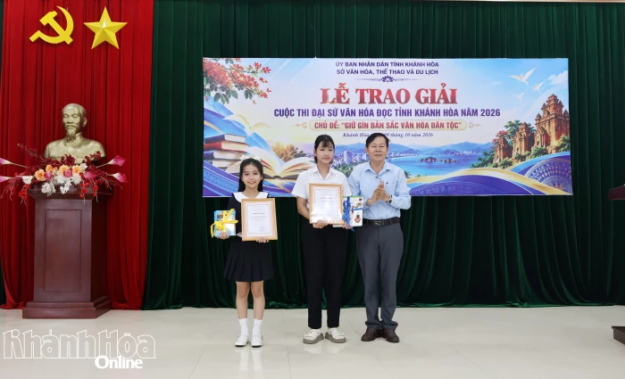 Trao giải Cuộc thi Đại sứ văn hóa đọc tỉnh Khánh Hòa năm 2026
