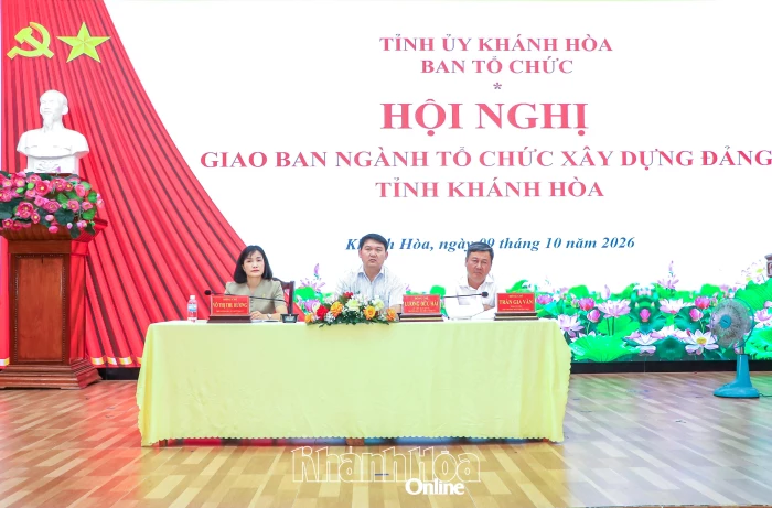 Hội nghị giao ban ngành Tổ chức xây dựng Đảng tỉnh Khánh Hòa