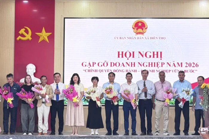 Xã Diên Thọ tổ chức hội nghị đối thoại với doanh nghiệp năm 2026