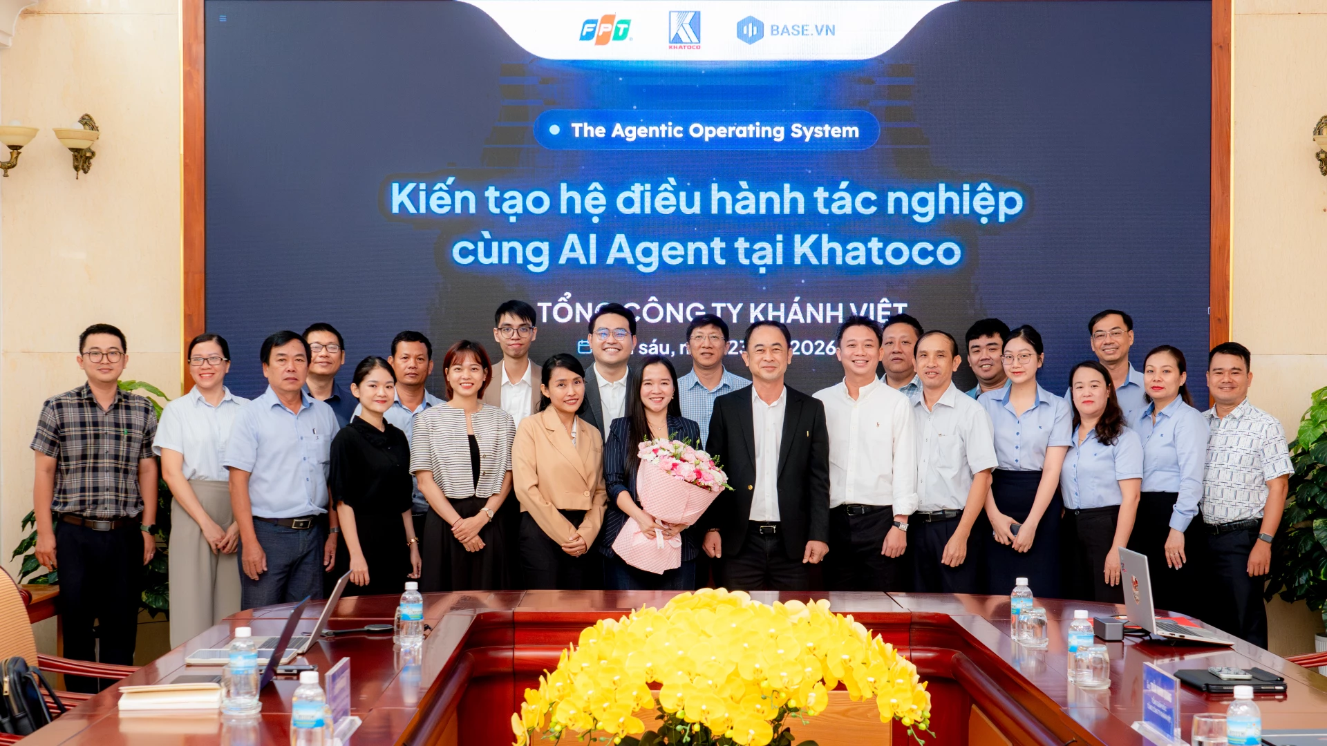 Buổi làm việc với Base.vn mở đầu cho bước đồng hành, hợp tác giữa Tổng công ty Khánh Việt và Tập đoàn FPT trong tiến trình chuyển đổi số toàn diện.