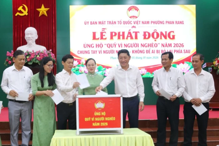 Phường Phan Rang phát động ủng hộ Quỹ “Vì người nghèo” năm 2026