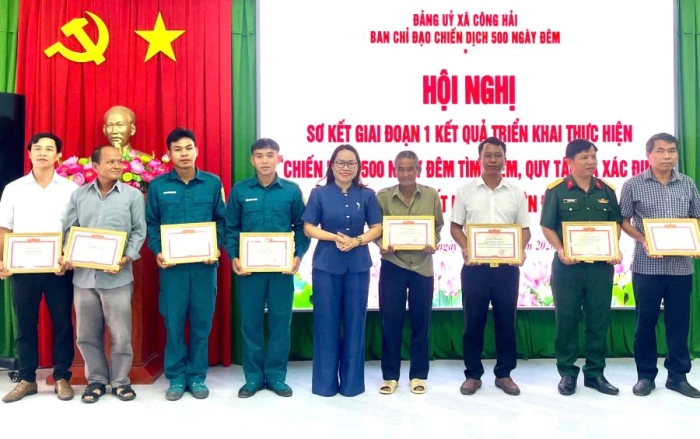 Xã Công Hải sơ kết "Chiến dịch 500 ngày đêm" 