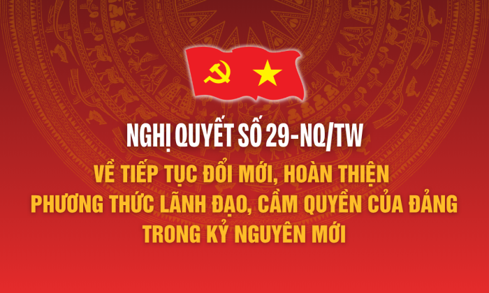 [Infographic] Nghị quyết số 29-NQ/TW về tiếp tục đổi mới, hoàn thiện phương thức lãnh đạo, cầm quyền của Đảng trong kỷ nguyên mới