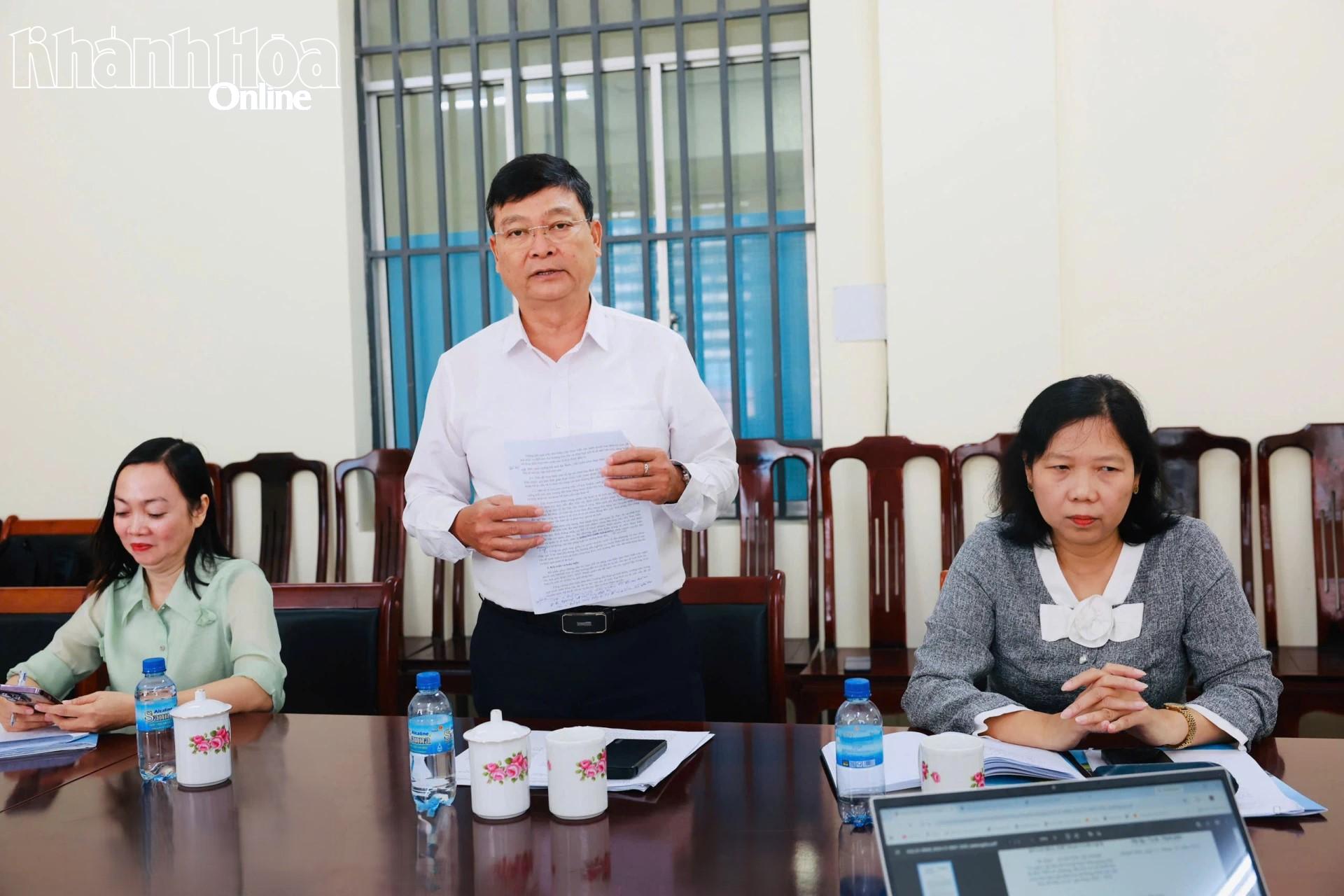 Ông Nguyễn Quang Nhật phát biểu kết luận buổi làm việc.