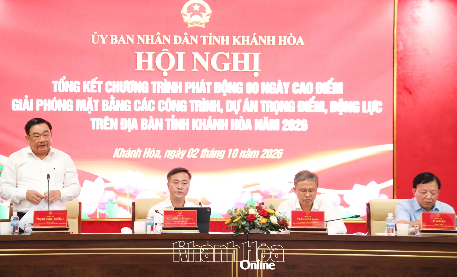 Đồng chí Trịnh Minh Hoàng phát biểu tại hội nghị.