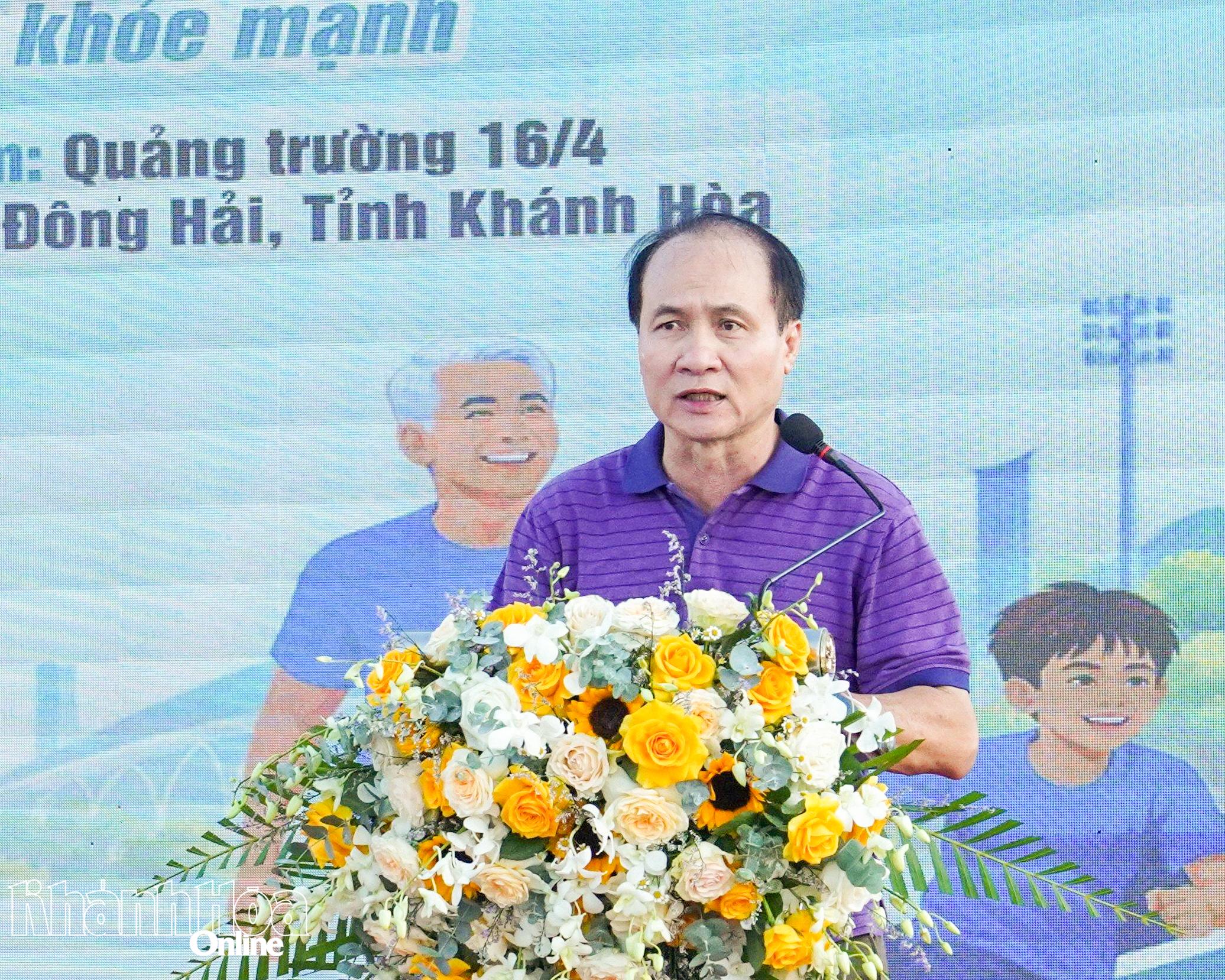 Ông Nguyễn Tuấn Thanh - Phó Giám đốc Sở Văn hóa, Thể thao và Du lịch phát biểu tại lễ phát động.