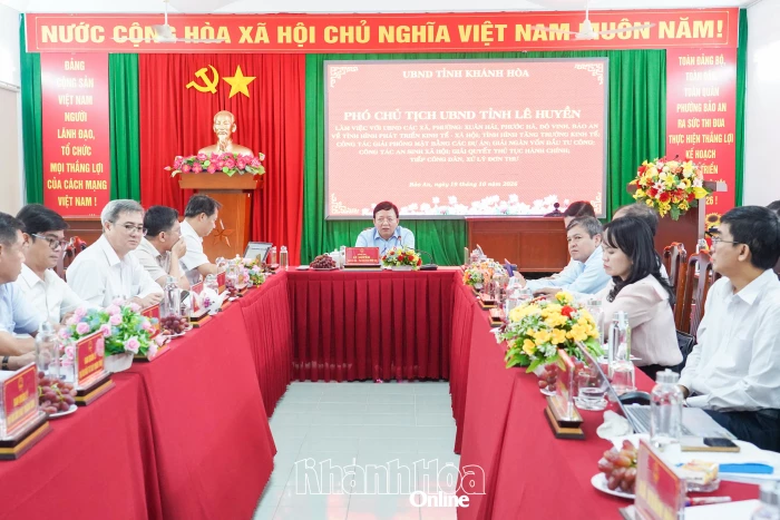Phó Chủ tịch UBND tỉnh Lê Huyền làm việc với 4 xã, phường khu vực phía nam tỉnh
