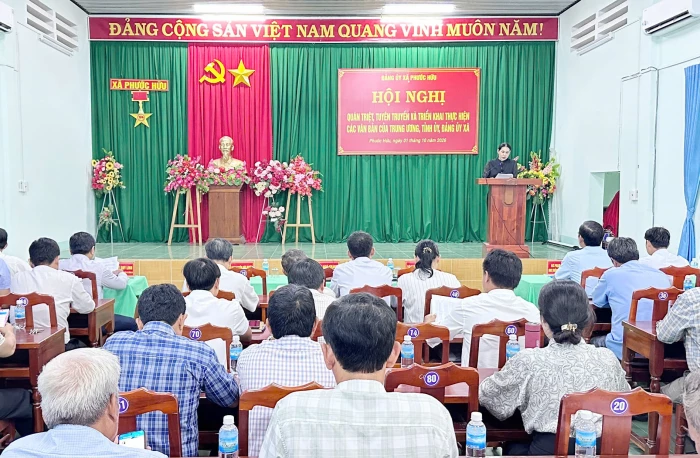 Đảng ủy xã Phước Hữu quán triệt, triển khai các văn bản của Đảng