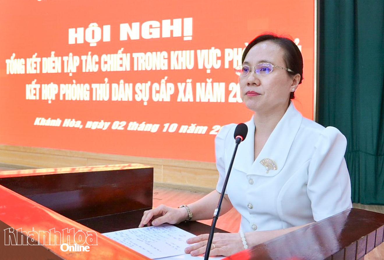 Lãnh đạo phường Phan Rang phát biểu tham luận tại hội nghị.