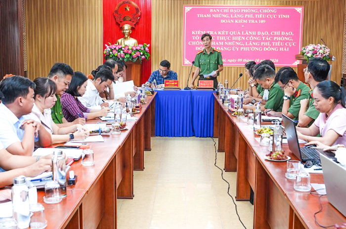 Kiểm tra công tác phòng, chống tham nhũng, lãng phí, tiêu cực tại phường Đông Hải
