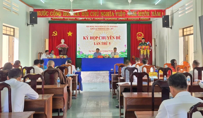 HĐND xã Tây Ninh Hòa tổ chức Kỳ họp chuyên đề lần thứ 5