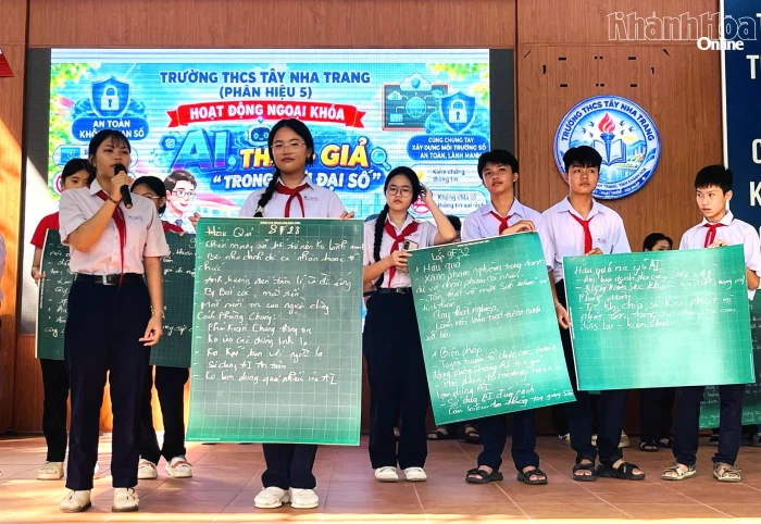 600 học sinh Trường THCS Tây Nha Trang được trang bị kiến thức về AI