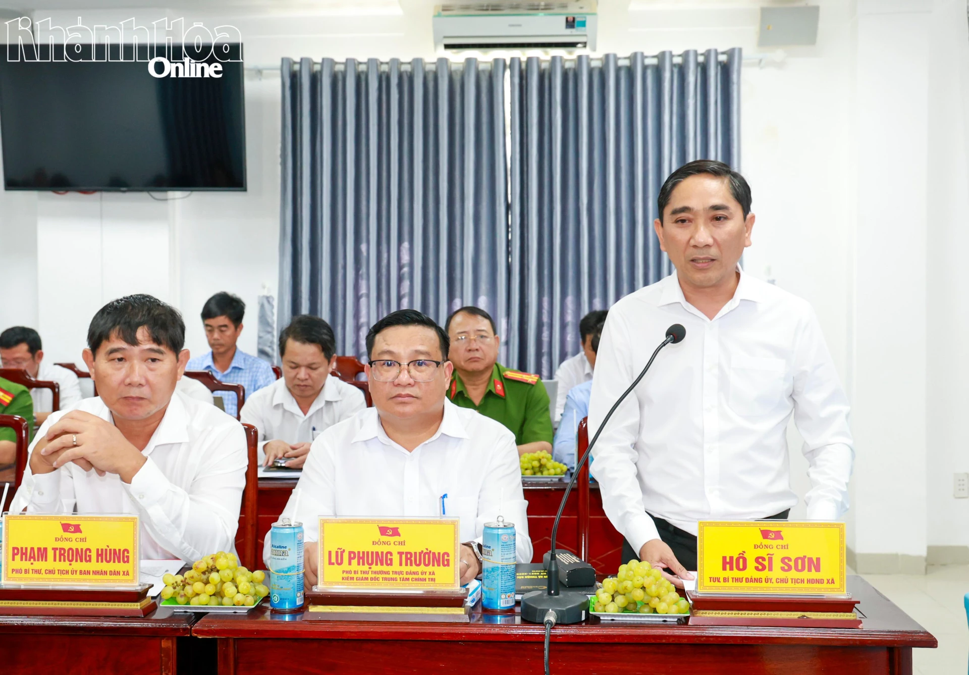 Lãnh đạo xã Thuận Bắc báo cáo tình hình thực hiện nhiệm vụ chính trị 9 tháng năm 2026
