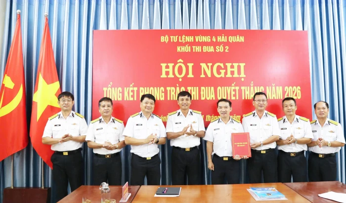 Khối thi đua 2, Vùng 4 Hải quân hoàn thành xuất sắc phong trào Thi đua Quyết thắng năm 2026