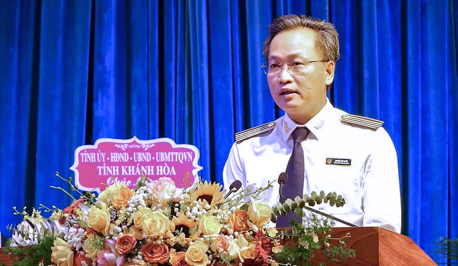 Tổng Kiểm toán Nhà nước Nguyễn Hữu Nghĩa phát biểu tại Hội nghị.