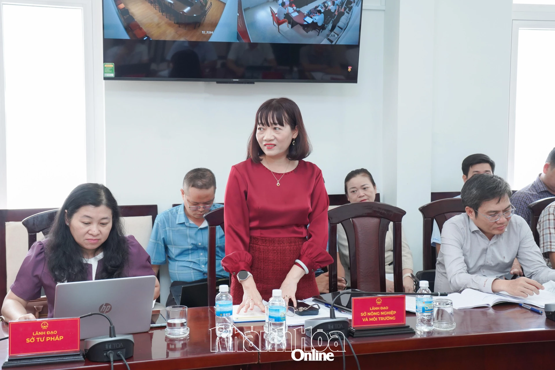 Lãnh đạo Sở Nông nghiệp và Môi trường phát biểu.