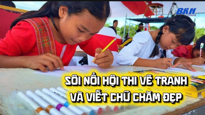 [Video] Sôi nổi Hội thi Vẽ tranh và Viết chữ Chăm đẹp