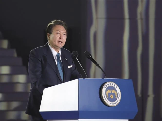 Tổng thống Hàn Quốc Yoon Suk-yeol. (Ảnh: Yonhap/TTXVN)

