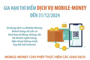 Gia hạn thí điểm dịch vụ Mobile-Money đến 31/12/2024