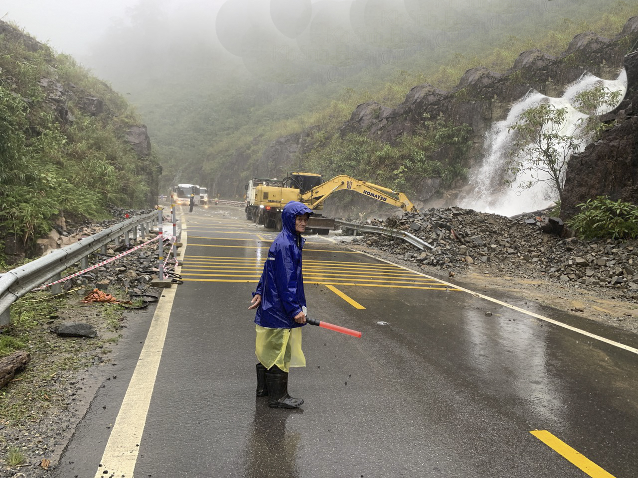 Đèo Khánh Lê đã lưu thông bình thường trở lại