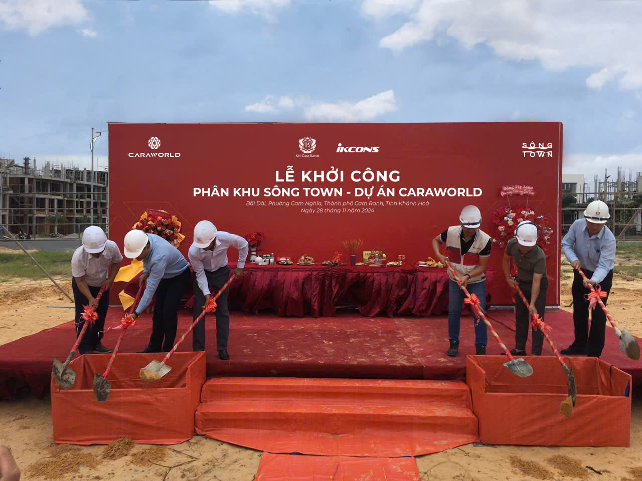 Phân khu Sông Town – Thị trấn nổi bên biển tại CaraWorld chính thức khởi công.