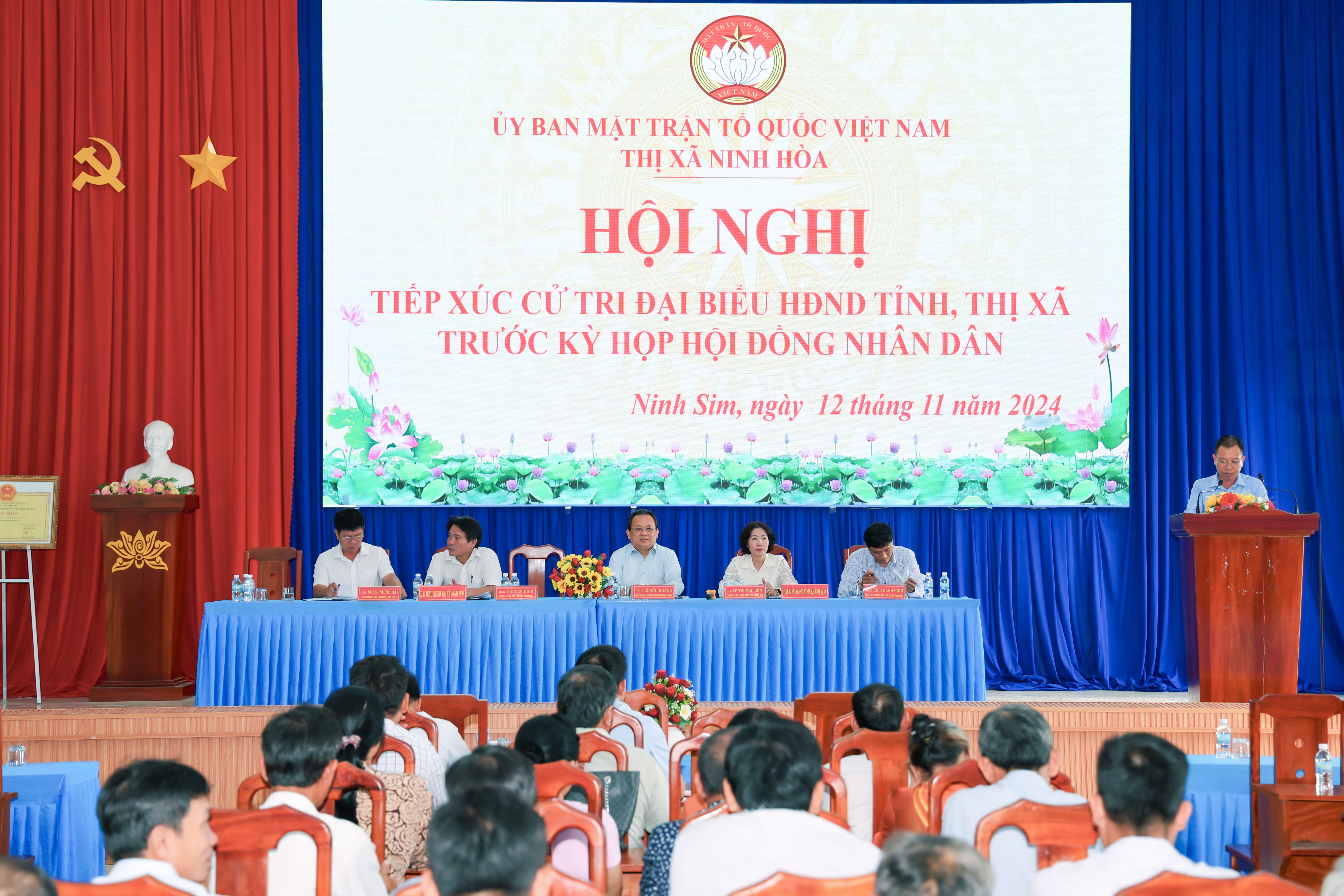 Ông Lê Hữu Hoàng tiếp xúc cử tri các xã Ninh Sim, Ninh Tây và Ninh Xuân (thị xã Ninh Hòa)