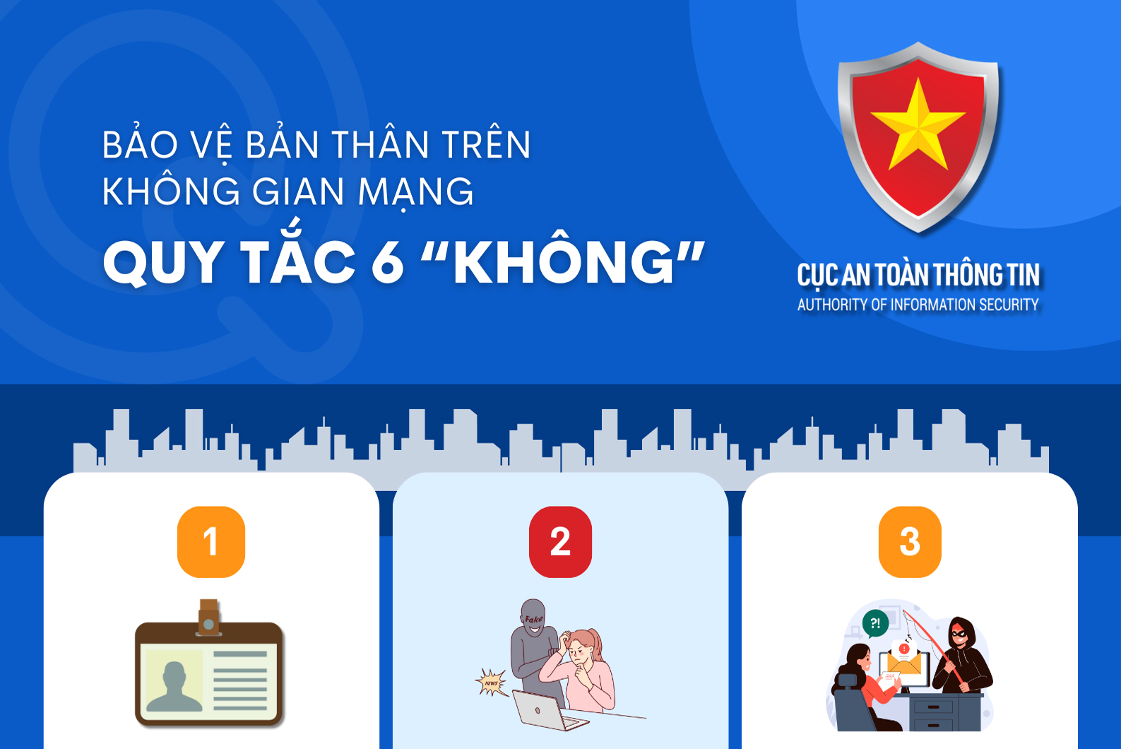 Bảo vệ bản thân trên không gian mạng: Quy tắc 6 "không"