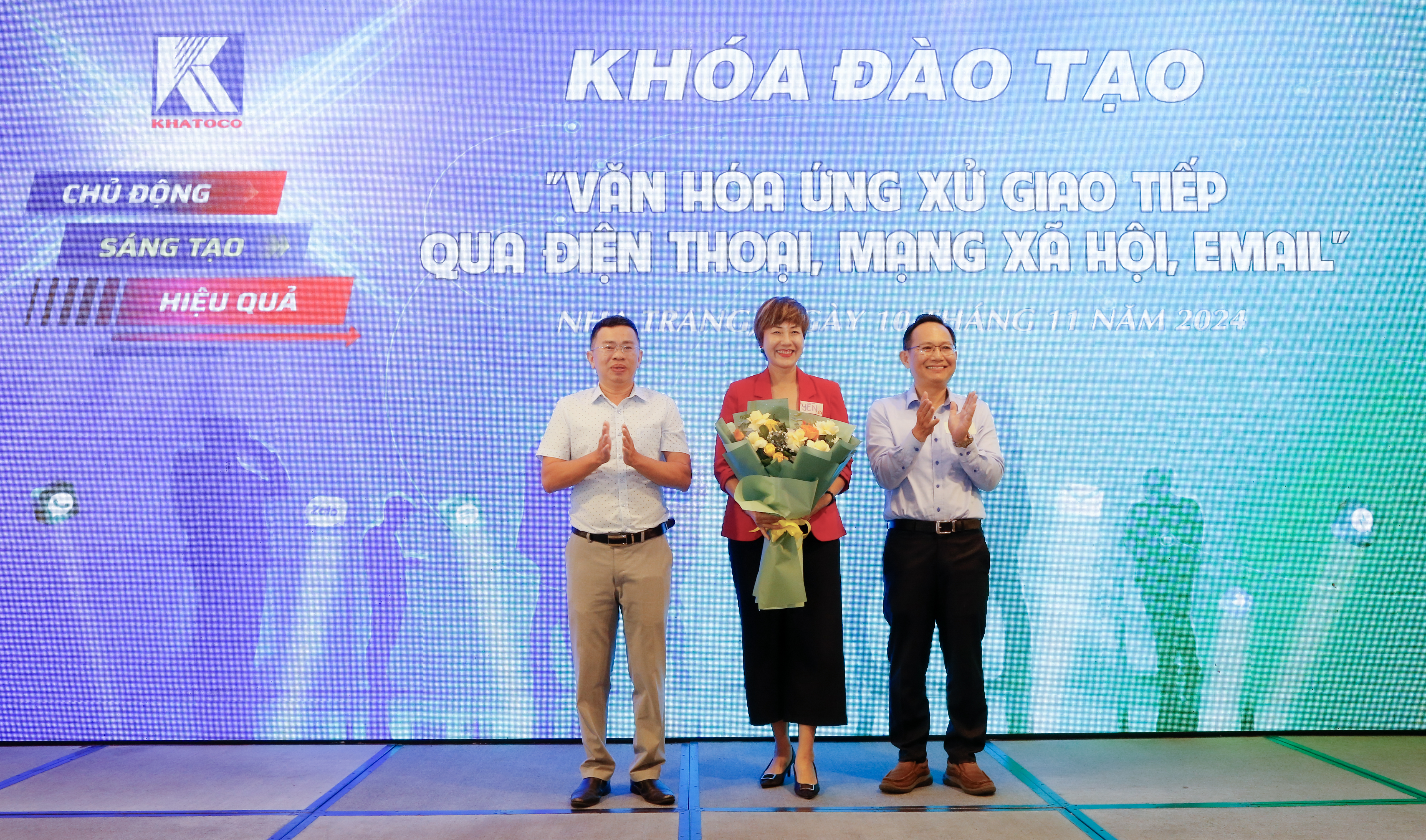 Tổng Công ty Khánh Việt tổ chức đào tạo về văn hóa ứng xử, giao tiếp qua điện thoại, mạng xã hội, email cho 150 học viên