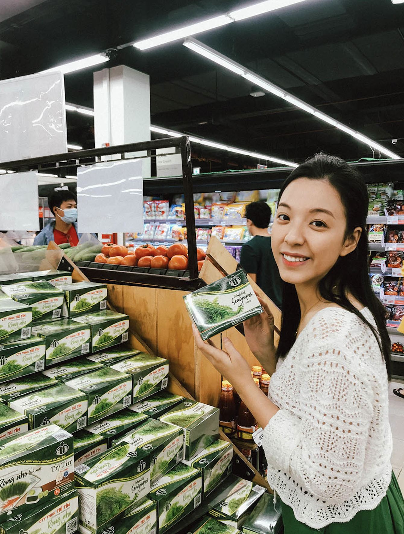 Sản phẩm rong nho của Công ty TNHH Trí Tín được bán ở siêu thị Nhật Bản.

