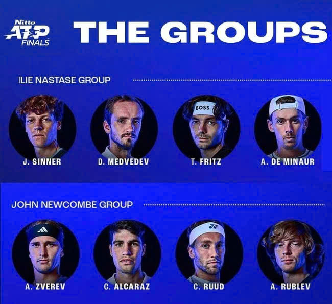 ATP Finals: Vẫn chỉ là cuộc đua giữa Alcaraz và Sinner