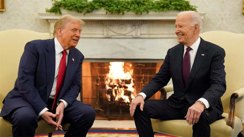 Đây là cuộc gặp quan trọng đầu tiên của ông Biden và ông Trump kể từ sau cuộc tranh luận trực tiếp hồi tháng 6 vừa qua. (Ảnh: Reuters)