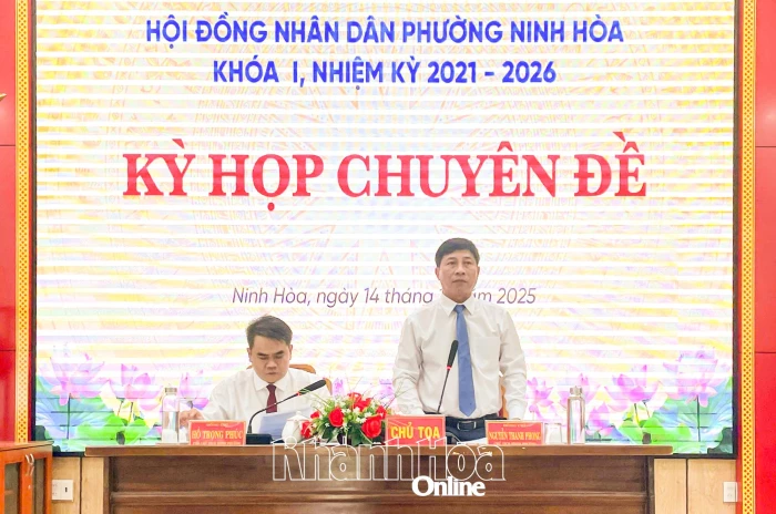 HĐND phường Ninh Hòa tổ chức kỳ họp chuyên đề