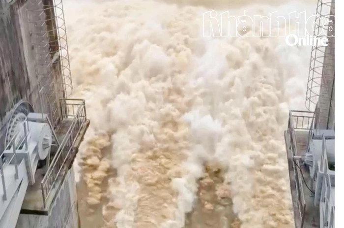 Cảnh báo lũ và nguy cơ ngập vùng hạ du do hồ Sông Cái tăng lưu lượng xả