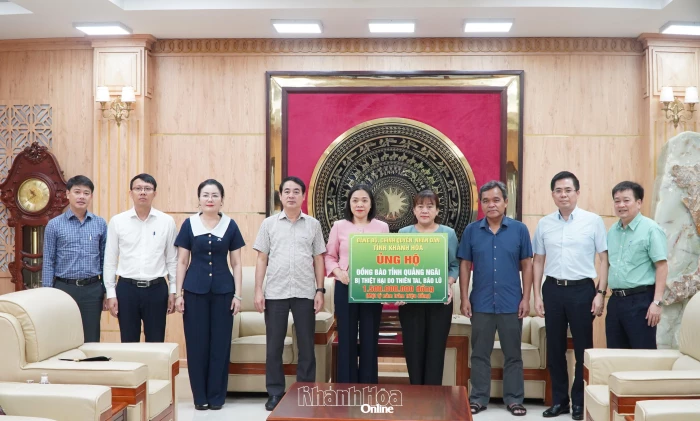 Tỉnh Khánh Hòa hỗ trợ tỉnh Quảng Ngãi 1,5 tỷ đồng khắc phục hậu quả lũ lụt