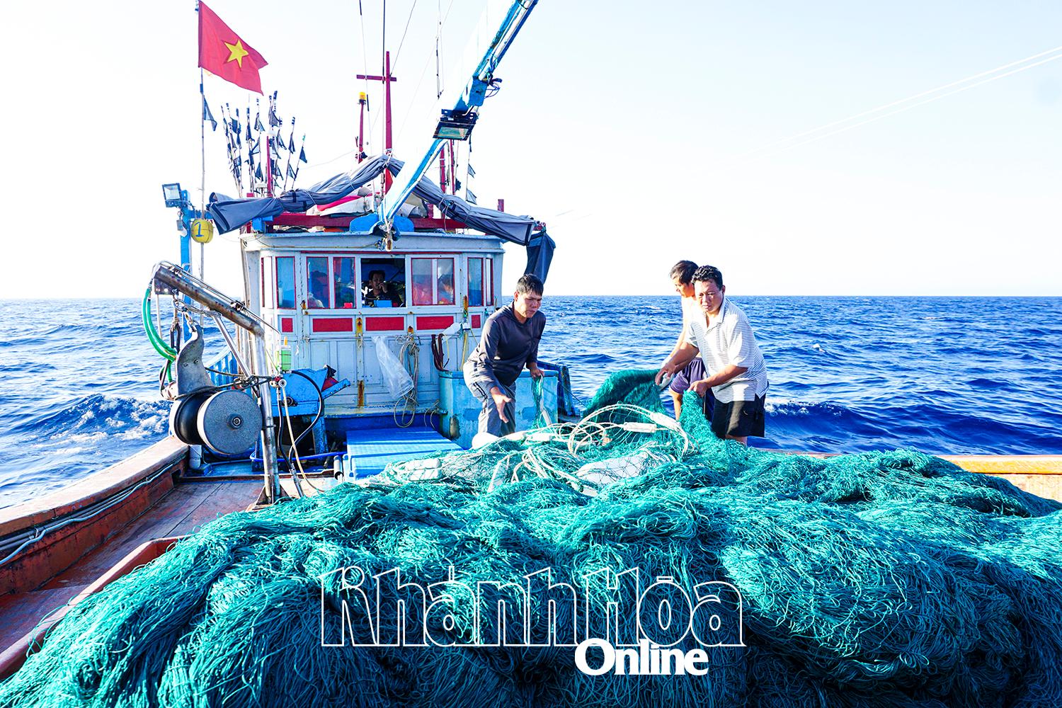 Ngư dân Khánh Hòa khai thác trên vùng biển xa bờ bằng nghề lưới rê.