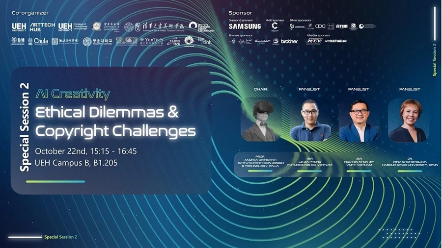 Hình 1. Phiên thảo luận “AI Creativity: Ethical Dilemmas and Copyright Challenges”

