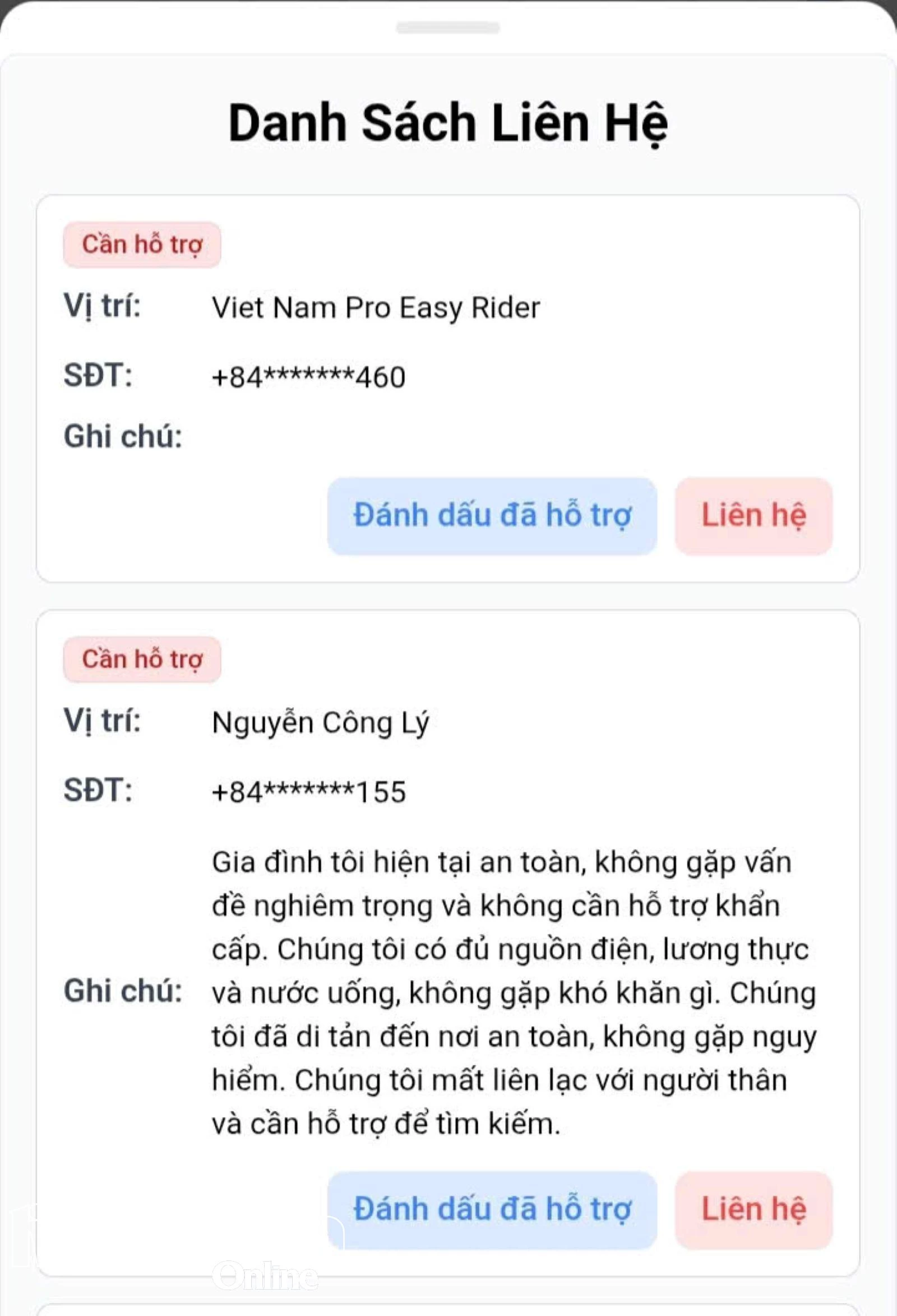 Many people are using Zalo SOS application

