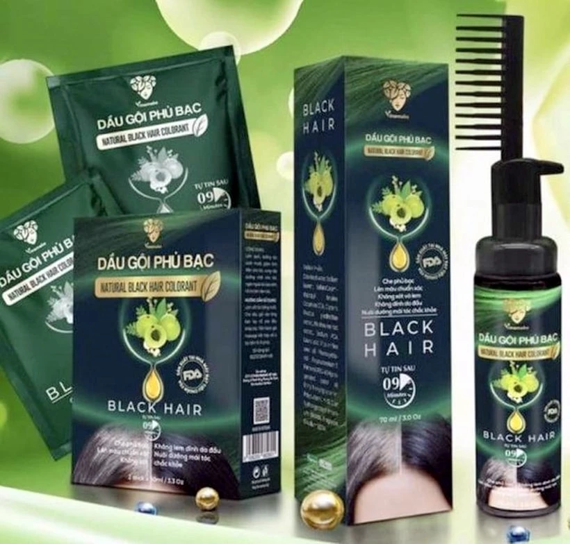 Thu hồi sản phẩm dầu gội phủ bạc Natural Black Hair Colorant (nhãn hàng Vinamake)