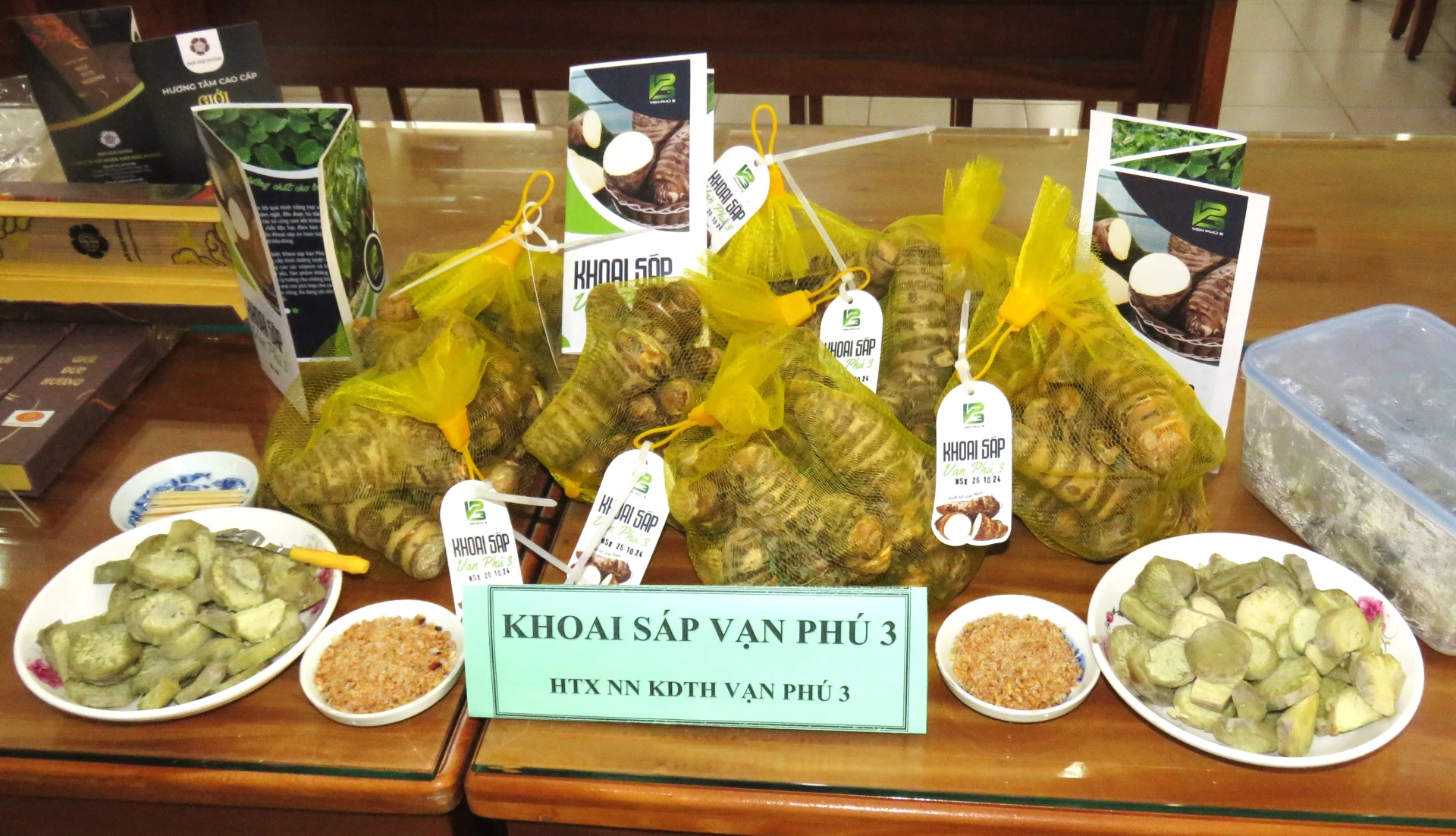 Sản phẩm Khoai sáp Vạn Phú 3 (Hợp tác xã Nông nghiệp - Kinh doanh tổng hợp Vạn Phú 3) được công nhận OCOP 3 sao năm 2024.