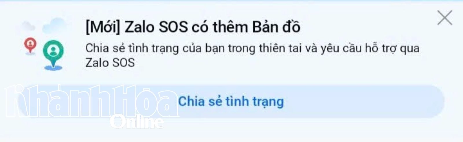 Ngay khi mở Zalo người dùng sẽ thấy xuất hiện banner SOS