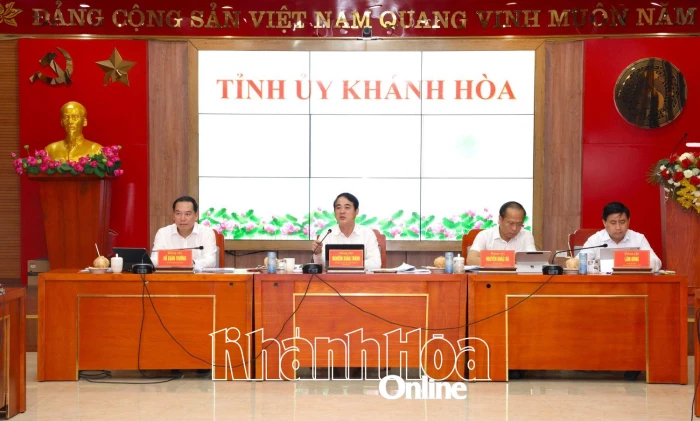 Ban Thường vụ Tỉnh ủy Khánh Hòa cho ý kiến về một số nội dung quan trọng
