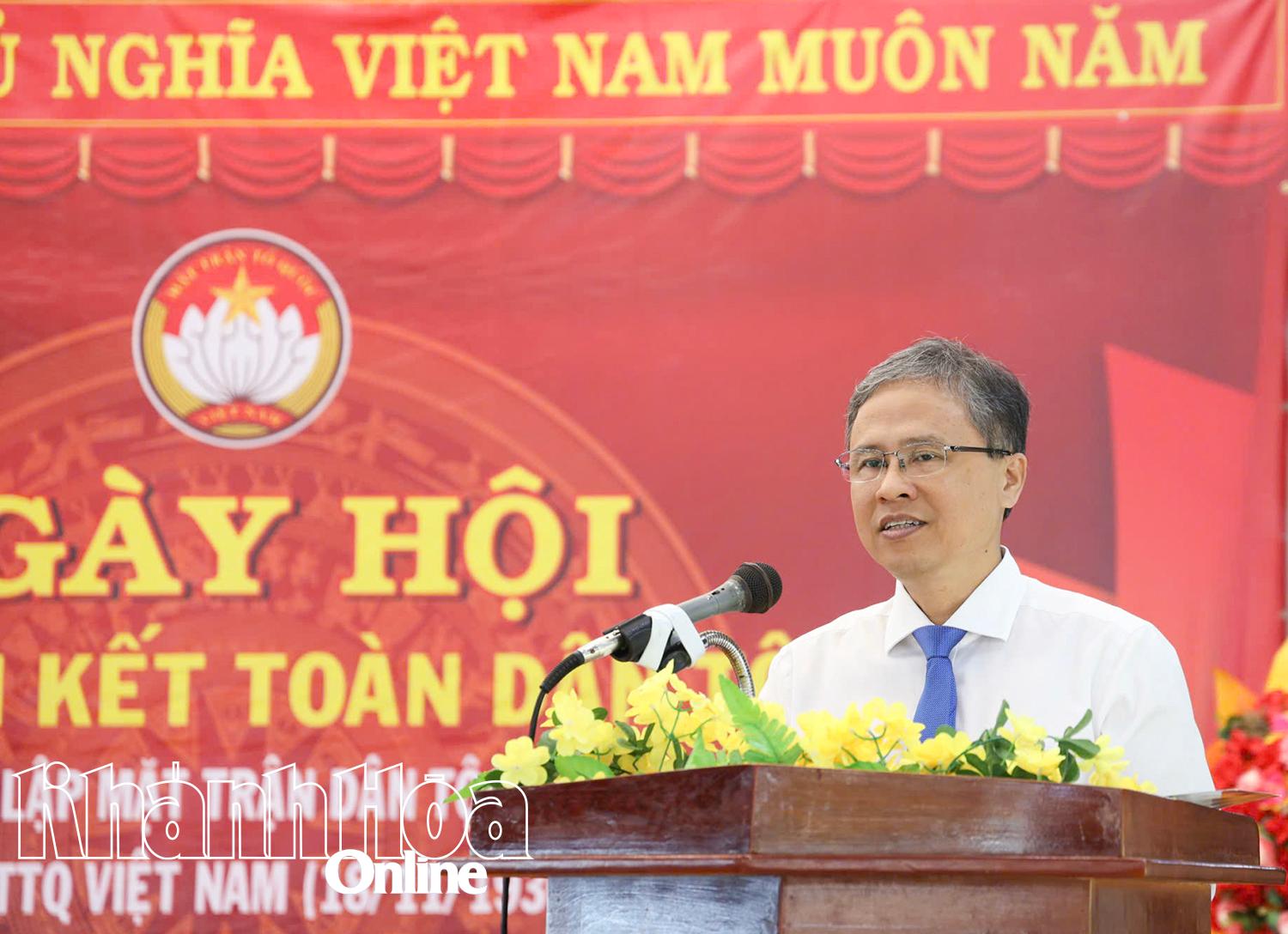 Đồng chí Trần Hòa Nam phát biểu tại ngày hội.