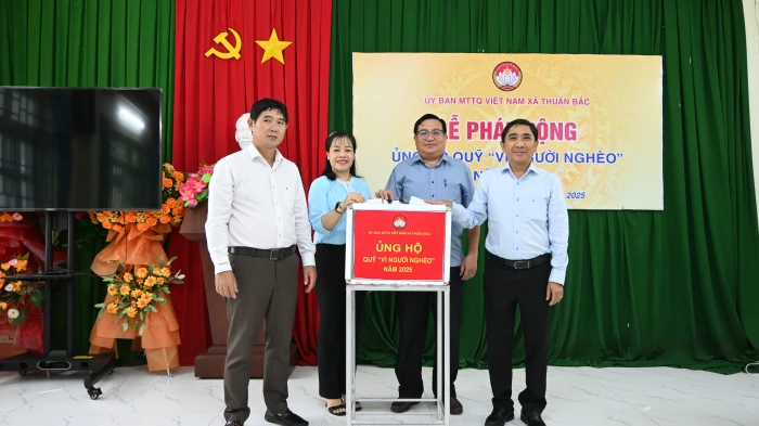 Xã Thuận Bắc phát động ủng hộ Quỹ "Vì người nghèo" năm 2025