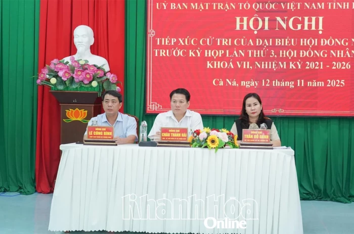 Đại biểu HĐND tỉnh tiếp xúc cử tri xã Cà Ná