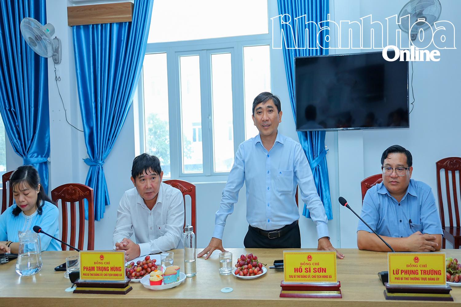 Đồng chí Hồ Sĩ Sơn phát biểu tại buổi ký kết.