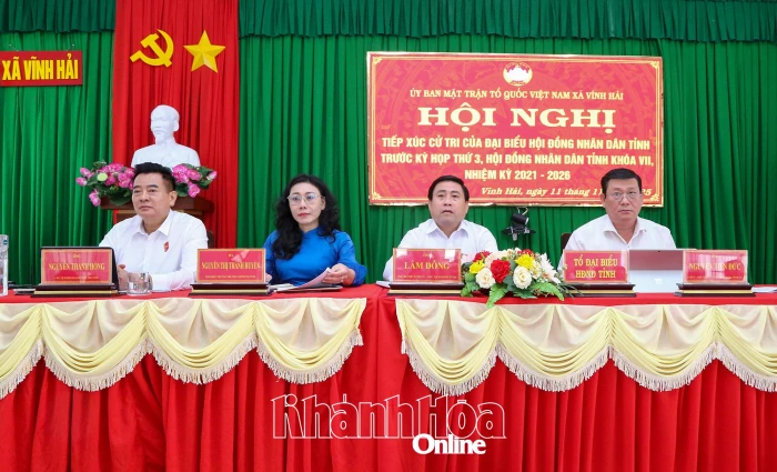 Đại biểu HĐND tỉnh tiếp xúc cử tri xã Vĩnh Hải 